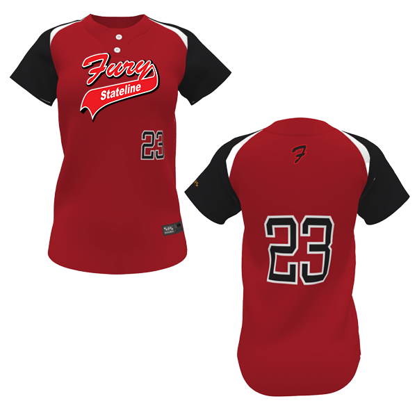 FURY 2 Button Red Jersey - CUSTOM