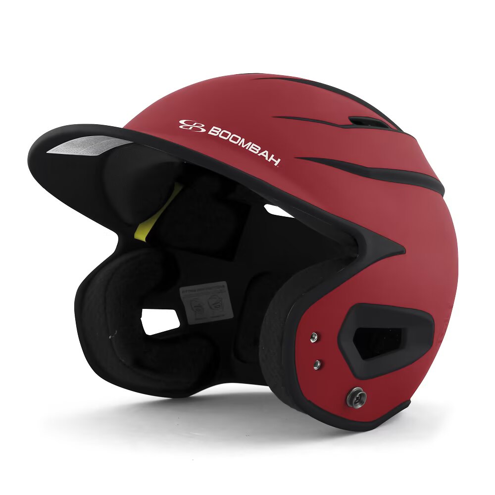 DEFCON Sleek Profile Batting Helmet - RED w/ Black